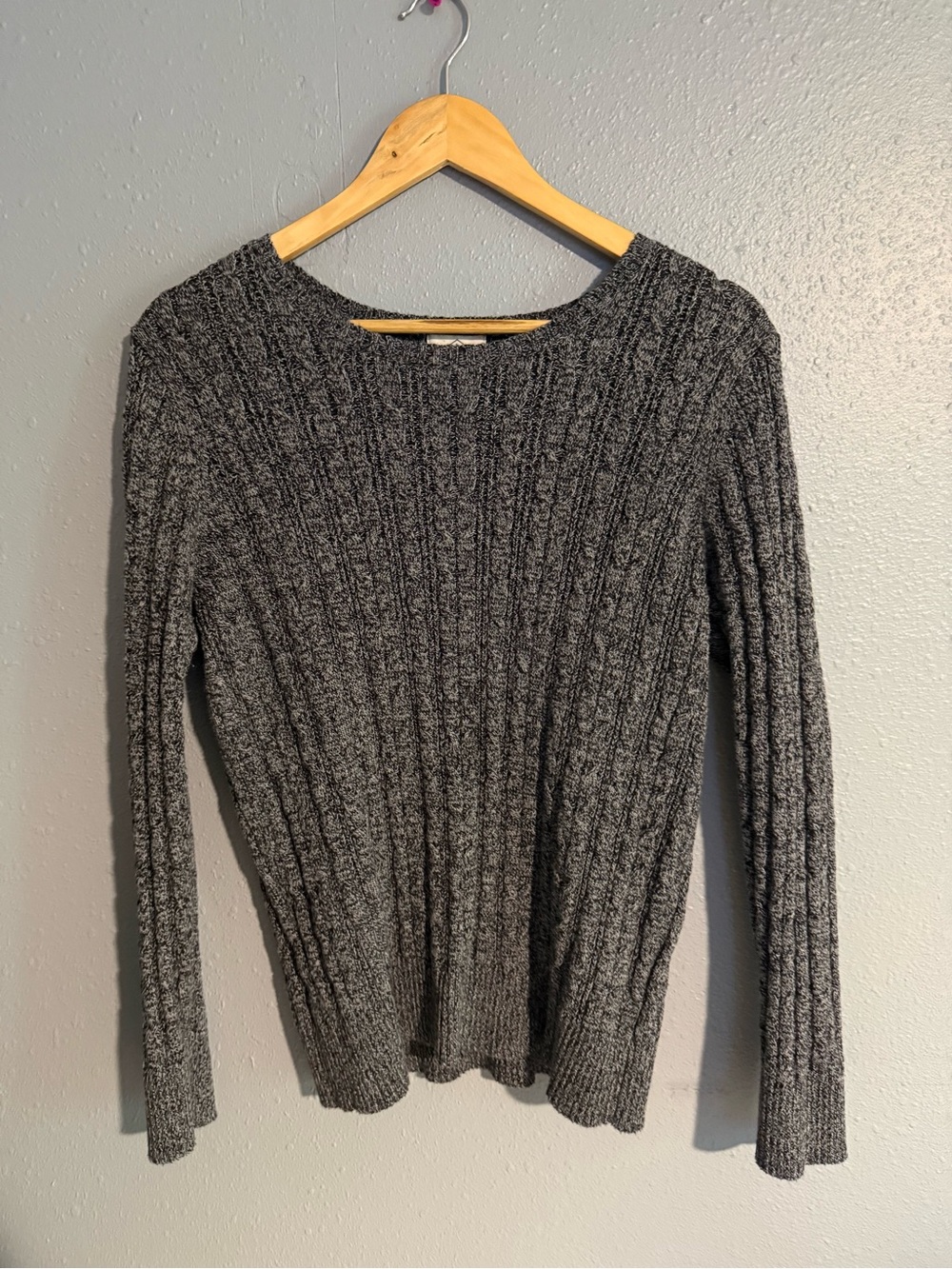 St. John's Bay Charcoal Ribbed Scoop Neck Sweater